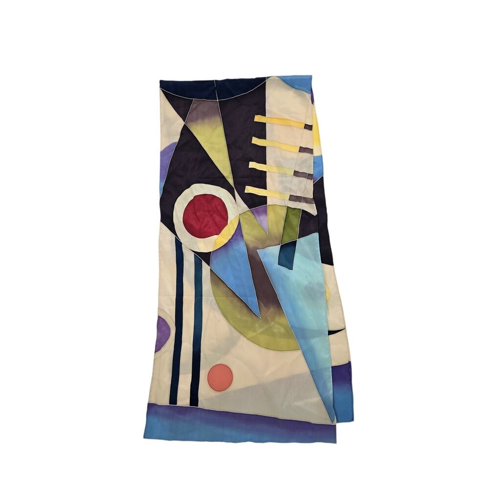 Museum Collection Kandinsky 100% Silk Scarf Art Lovers Bold Colorful Art to Wear
